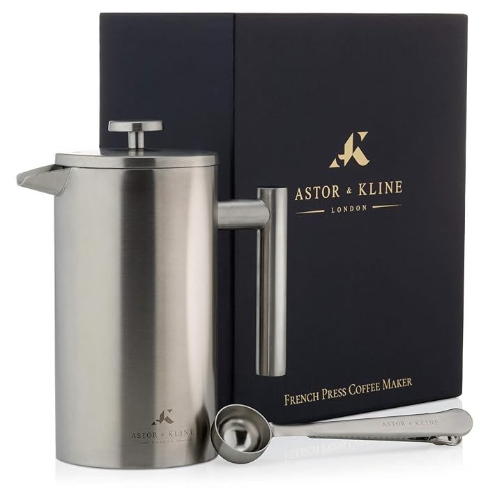 Buy Astor & Kline French Press Coffee Maker Cafetiere 8 Cup Matt