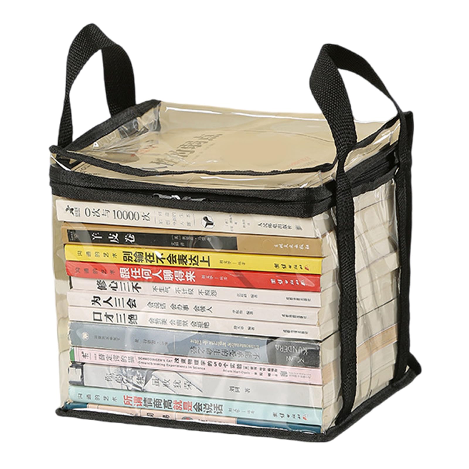 Books Organizers Foldable Books Box Waterproof Container Easy to Use Toy Box Household Storage Case for School Multifunctional Storage Clear Case Waterproof Toy