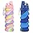 YCTMALL Collapsible Water Bottles Two Pack Travel Sports Portable Sport Water Bottle comes with mountaineering Buckle 500ml silicone Water-proof camping water bottle (Blue camouflage+Pink camouflage)