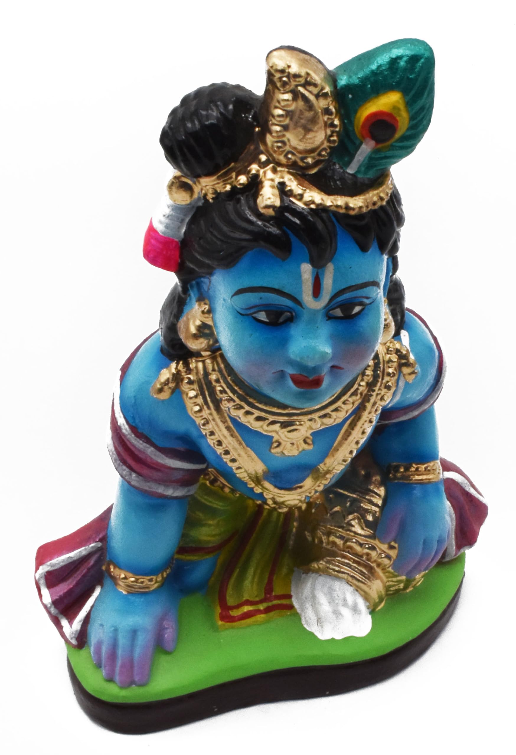 justhandmade Crawling Krishna |Thavazhum Kannan Clay Doll | Butter Krishna Kolu Gombe | Bommala Koluvu | Home Decor Showpiece | Navaratri Doll | Navarathri Doll | Golu Doll 19 CM (B0D8YK91CG) Amazon Price History, Amazon Price Tracker