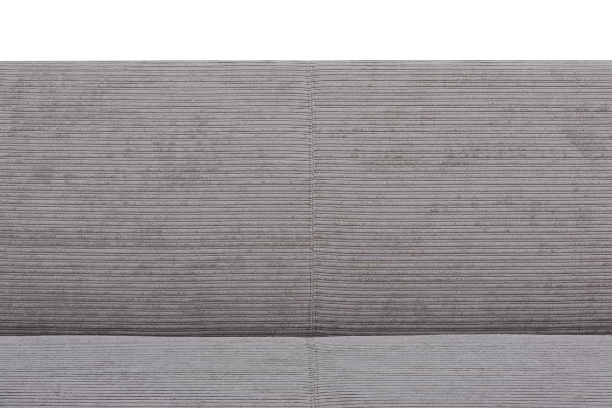 EVERGREENWEB - Divano Clic Clac trasformabile in materasso |Divano Letto 3 posti Stile Scandinavo Design moderno | Divanoletto imbottito con piedini a scomparsa e piedi in Legno | Click Velvet Grigio