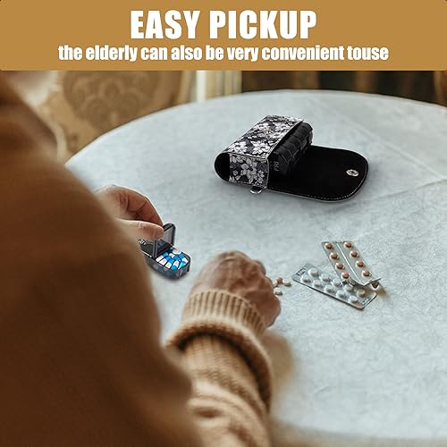 Miniatura 9 de BVYA Estuche organizador de píldoras, pastillero de viaje semanal recordatorio de medicamentos, para 2 veces al día, 7 días a la semana, incluye