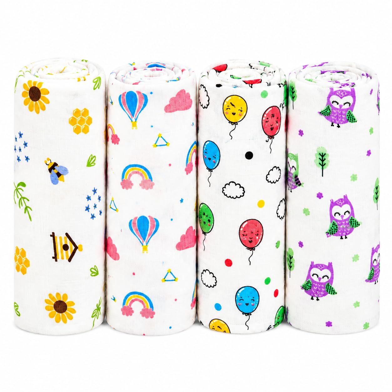 Baby Swaddle Pack of 2 | 100% Muslin Cotton Swaddle Blanket | Large 100 × 100 cm Receiving Blanket, Baby Wrap & Nursing Cover | Newborn Baby Boy & Girl (0–6 Months)-image-9