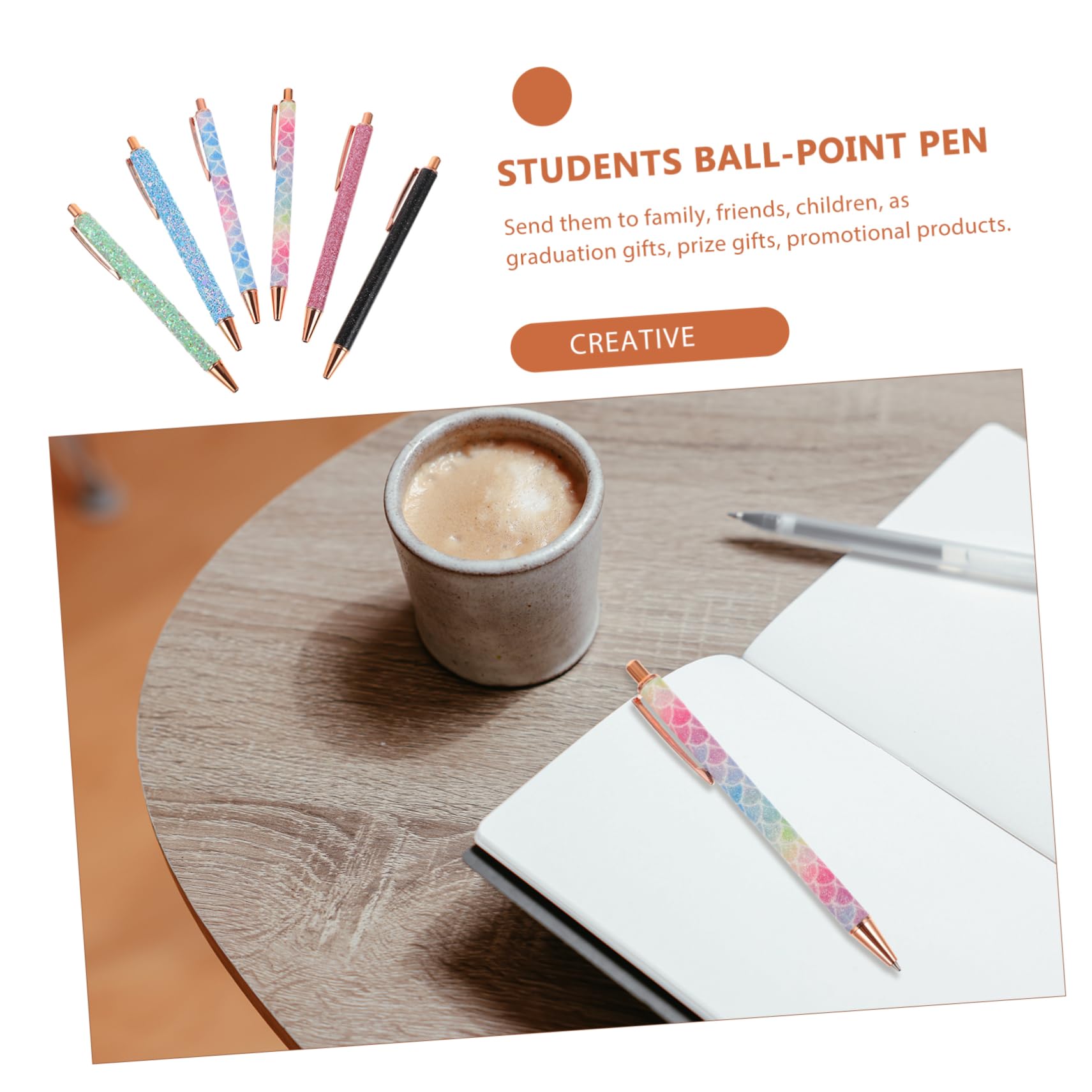 30pièces Stylo à Bille Créatif Rétractable Lot De Stylos à Paillettes Pour Étudiants Et Fournitures Scolaires
