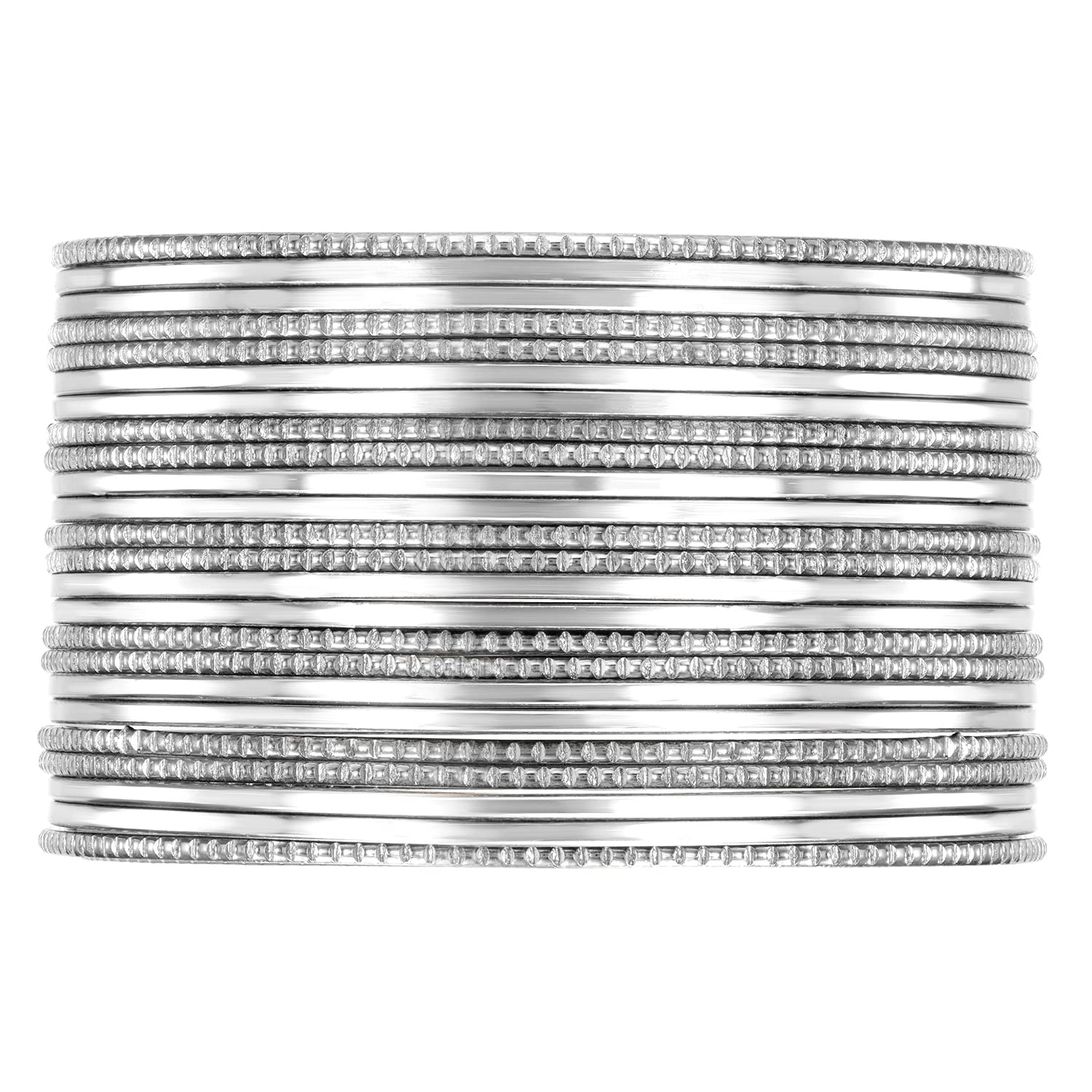 Peora Silver Plated Metal Bangles Set Ethnic Function Wear Navratri Gift For Women Girls (2.6 Inch) (B0BQ4LPMHR) Amazon Price History, Amazon Price Tracker