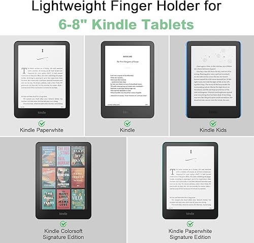 Miniatura 6 de Paquete de 2 cómodas correas de mano para Kindle y tabletas, accesorios Kindle para leer en la cama, soporte de agarre seguro y ligero para tableta
