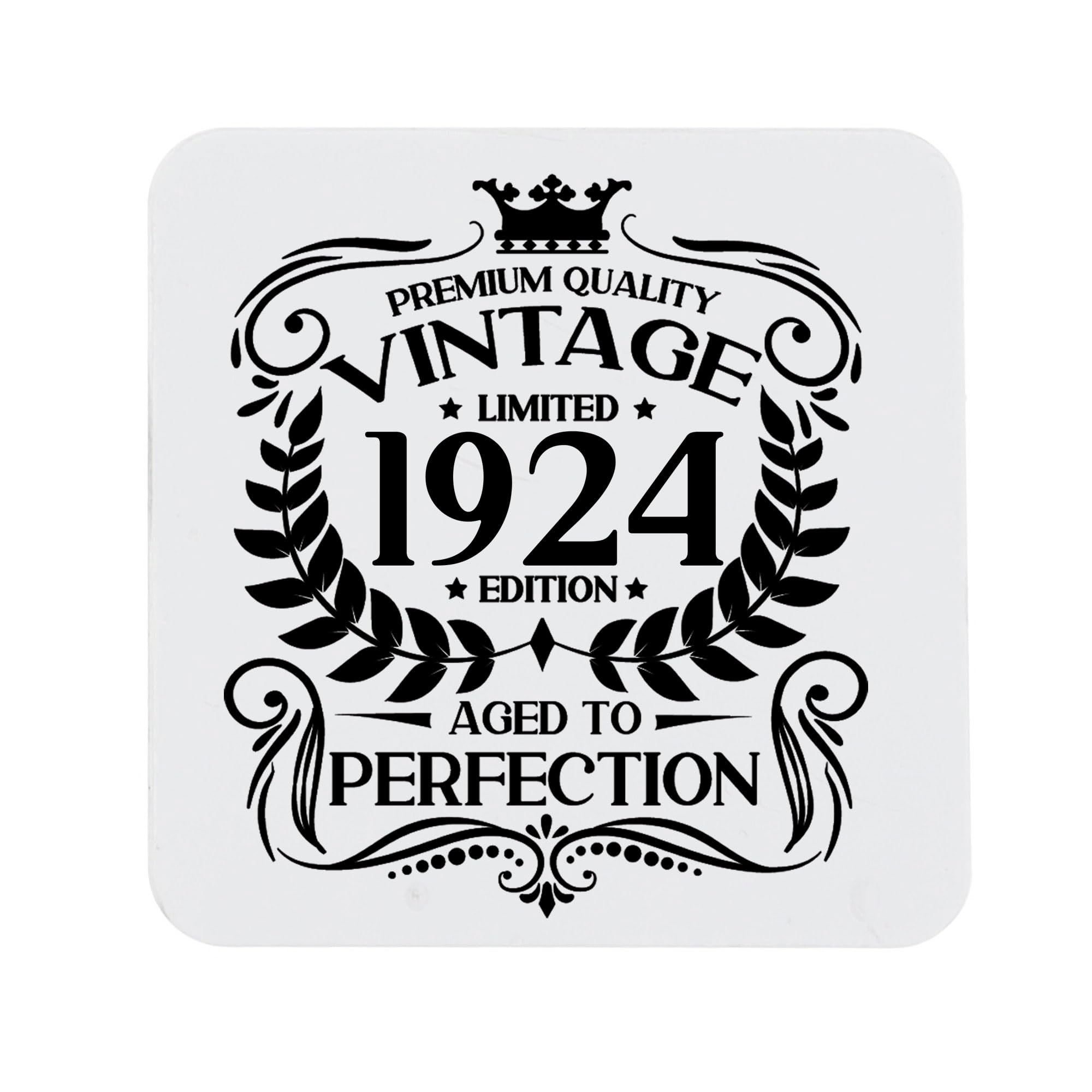 80th Birthday Gift for Men Vintage 1946 Aged to Perfection Engraved Slate Coaster Present for 80 Year Old Etched Natural Slate Placemat (Round Slate) — view 68