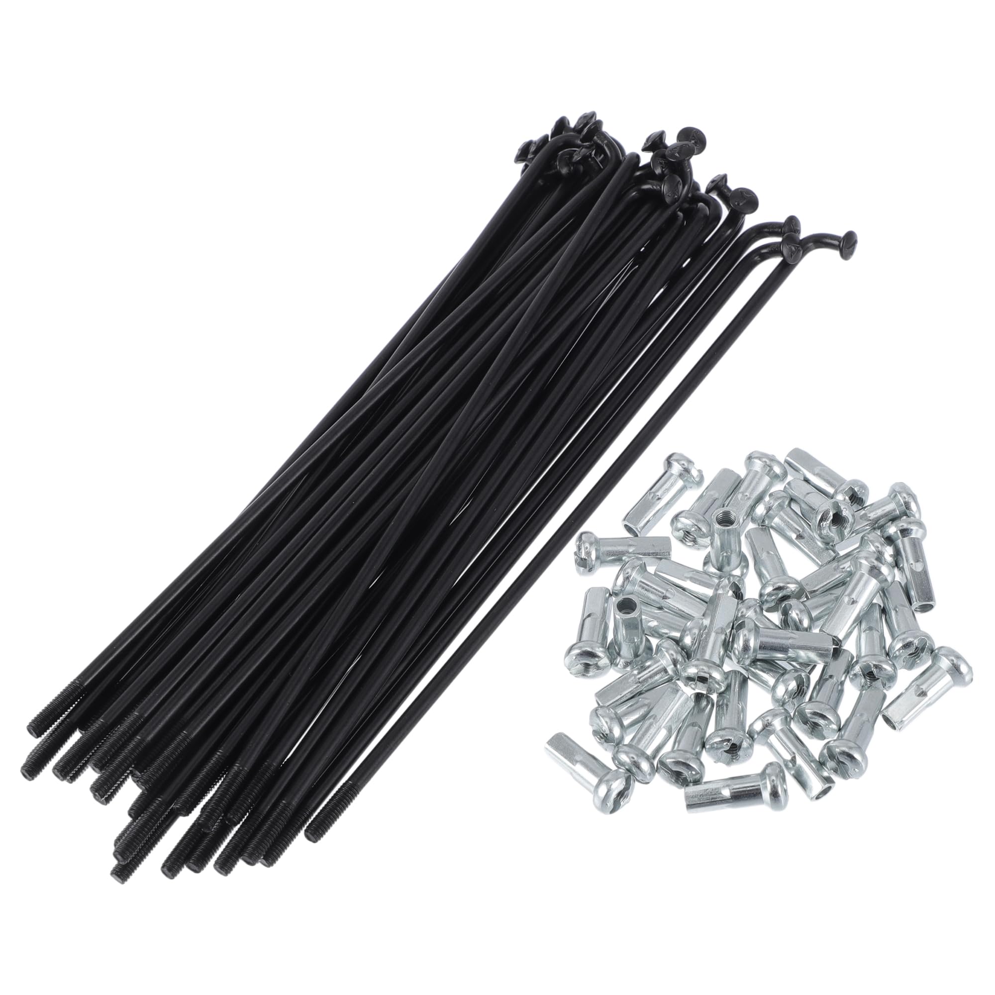 1 Jeu de Rayons de vélo universels 13G, écrous de Rayons de Roue de vélo Noirs 45 en Acier 114mm