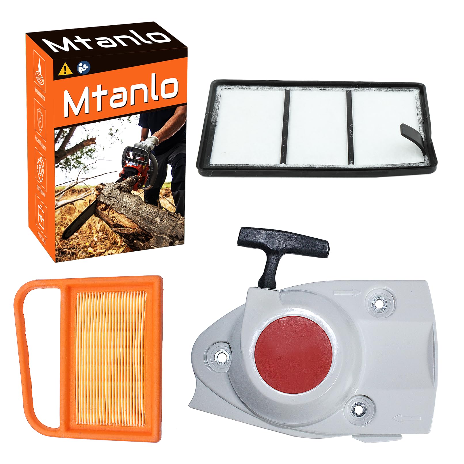 Mtanlo Recoil Starter Assembly for Stihl TS410 TS420 TS480i TS500i TS 410 420 Chainsaw Saw 4238-190-0300 4238-190-03014238-190-0404