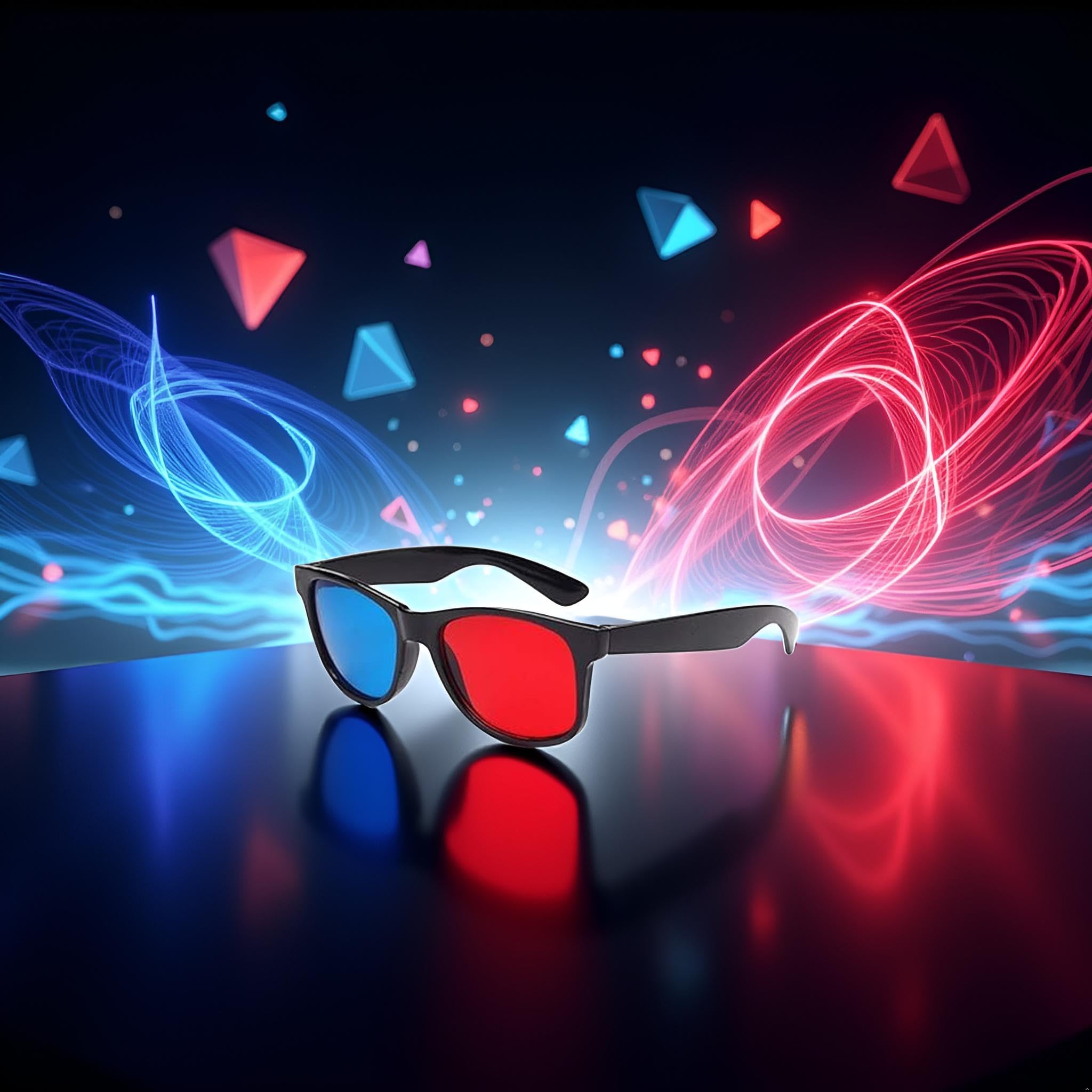 1 gafas 3D rojas y azules, gafas de visualización 3D, marco universal de vídeo dimensional de película de TV, gafas 3D, gafas de juego de DVD, diseño simple ligero, televisores y videos, accesorios
