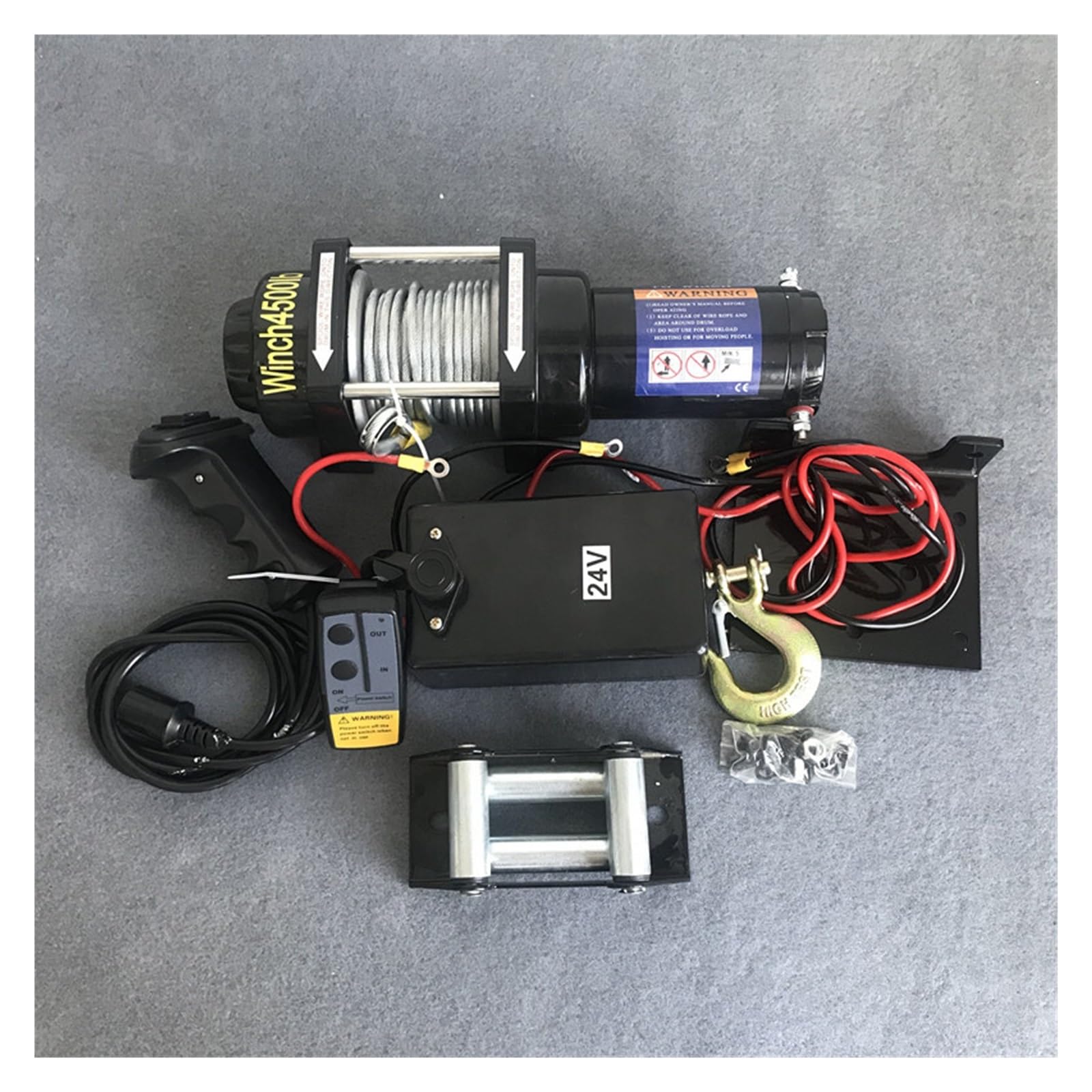 Verricello Elettrico 2000/3000/4000/4500/6000/9500/12000lb12v Verricello Car Tuning Maniglia/Wireless Wire Rope ATV Verricelli for Buggy da Spiaggia Potente Sicuro(6000lb Wireless)
