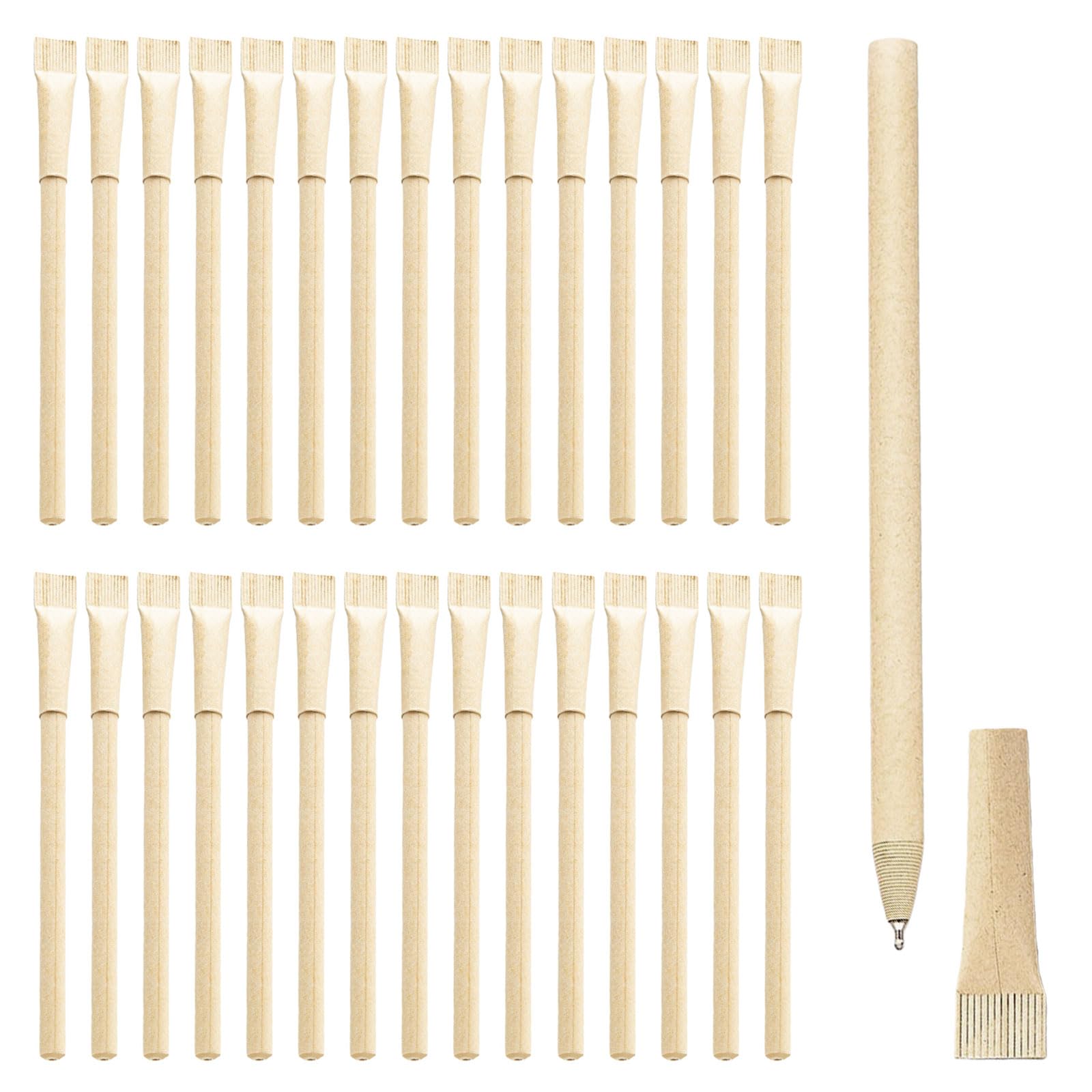 GIONAR 30 Pcs Eco Friendly Pens, Black Pens Ballpoint, for Office, School