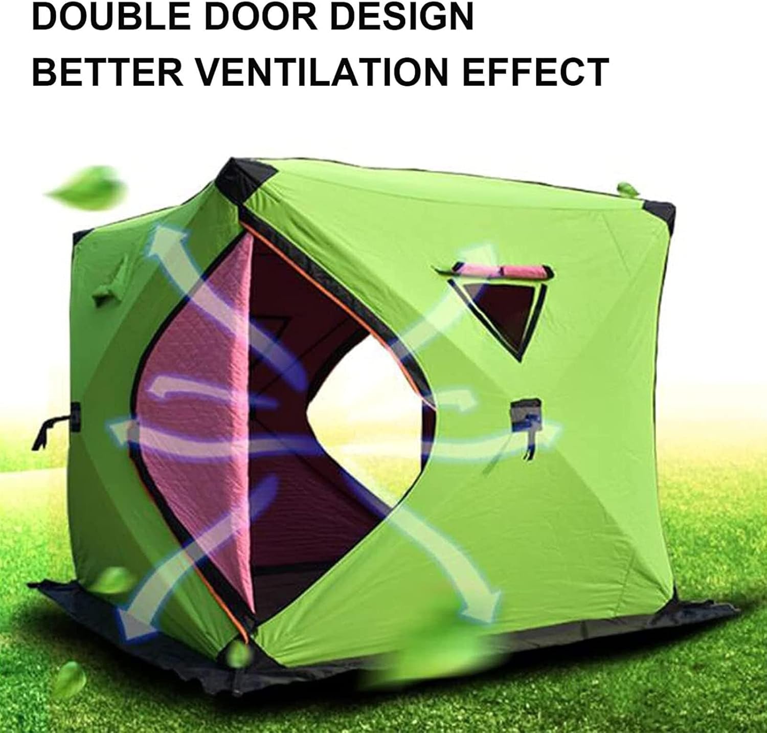 Ice Fishing Shelter Tent Easy Set-up Winter Large Fishing Tent Fishing Camping Tent with Carrying Bag