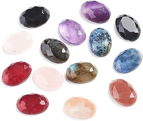 Miniatura 10 de Fashewelry Cabujones de piedras preciosas facetadas mixtas, Piedra Cobre