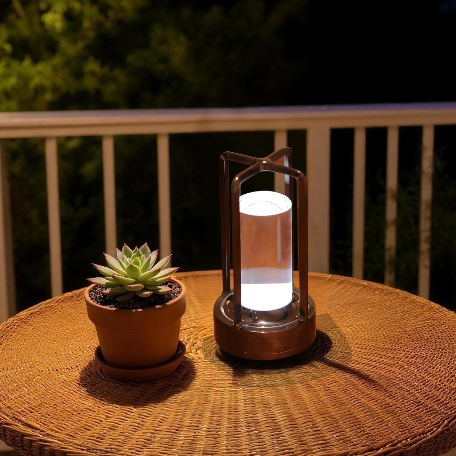 Portable Touch Control Table Lamp with 5000mAh Battery, 3-Color Stepless Dimming Cordless LED Light for Bedroom/Camping/Restaurant/Bar Indoor & Outdoor (1-Pack Pearl Black)