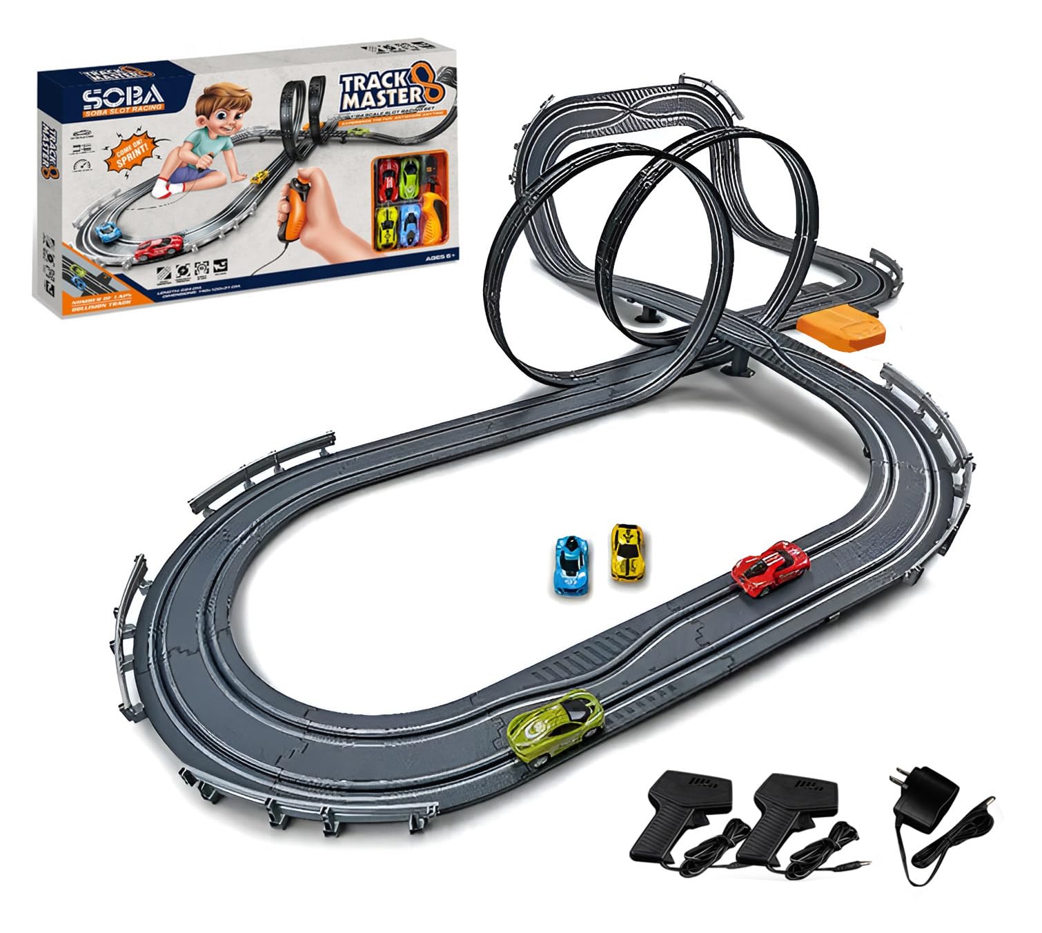 スロットカー トラック パーツ セット Amazon | SOBA 1/64 スロットカーレーシング TRACK MASTER (コース