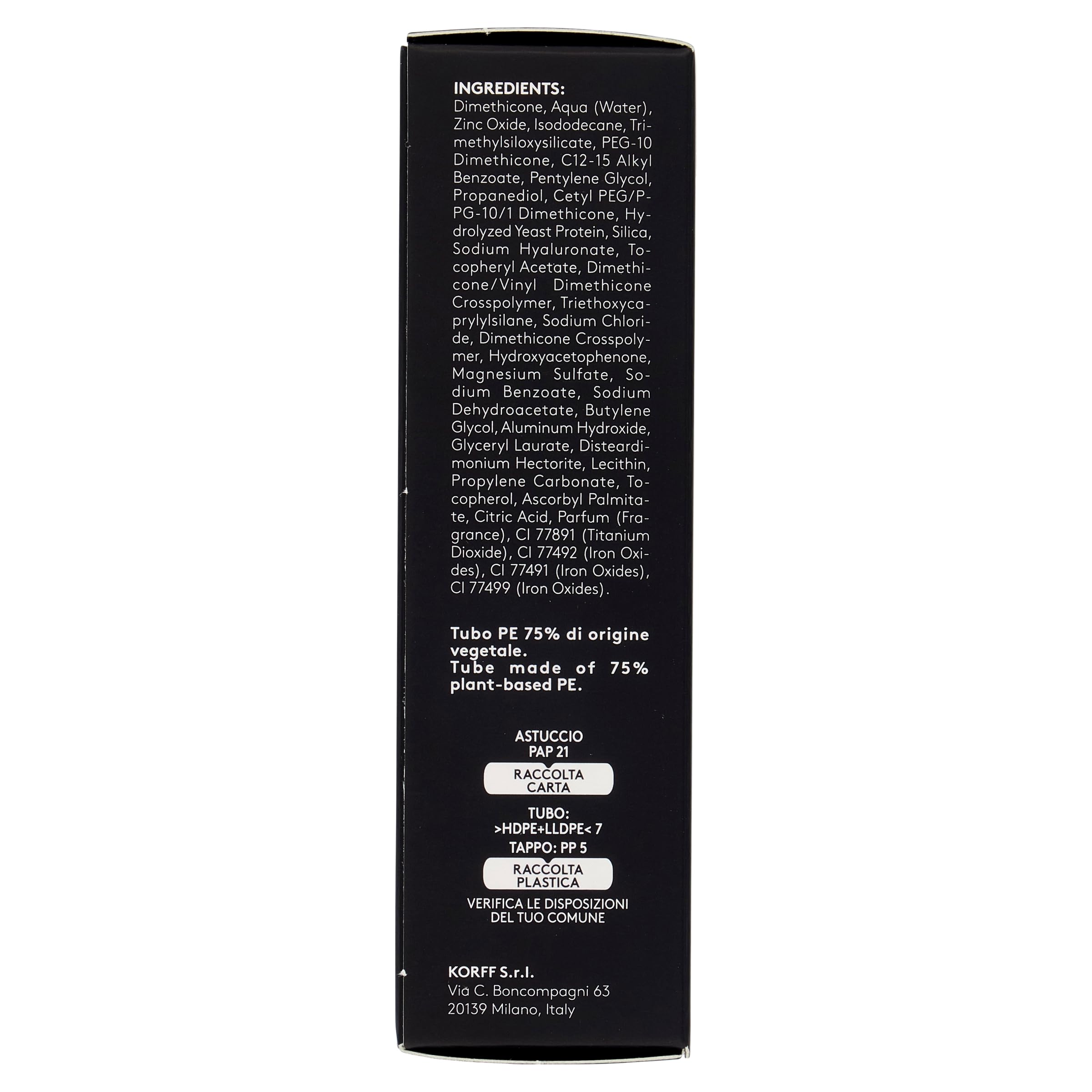 Korff Neverending Ultra Matt Fondotinta Lunga Tenuta fino a 8 ore, Effetto Matt, con Acido Ialuronico, Vitamina E, Amande, SPF30, 30 ml