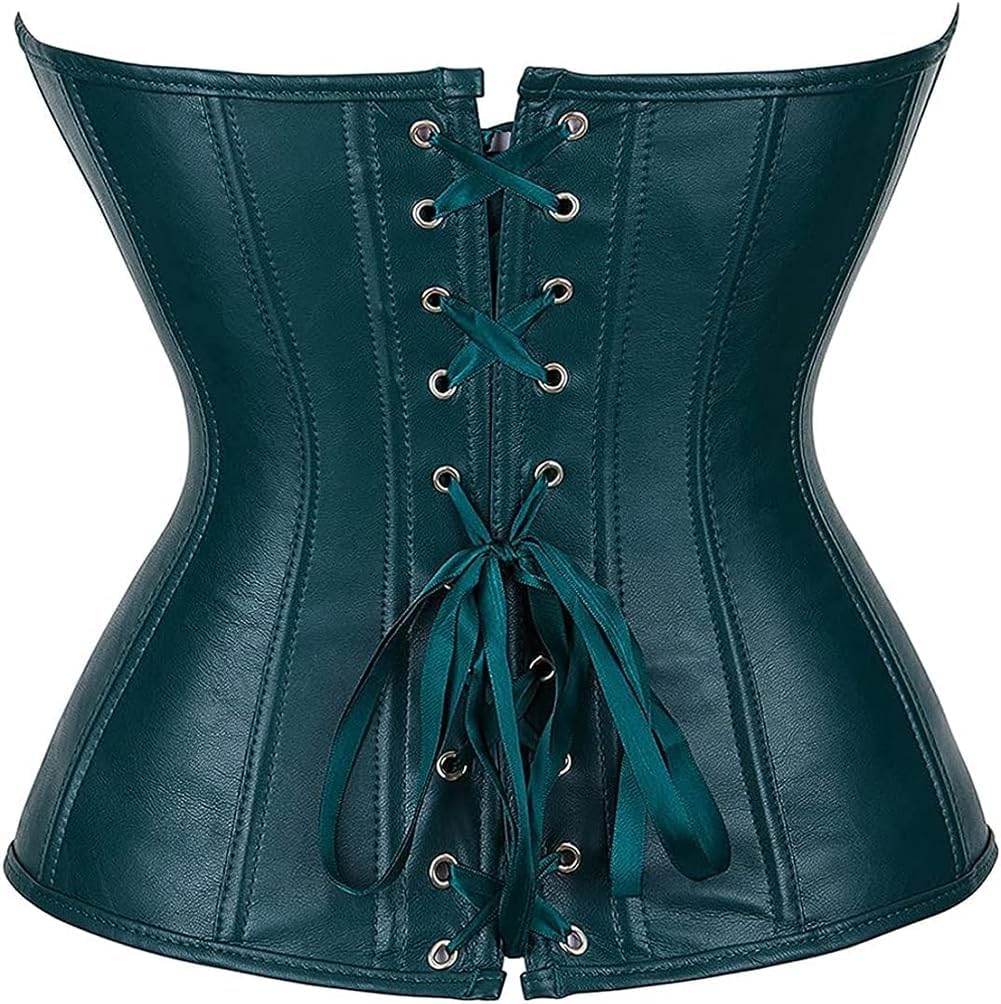 ICEGIA Women's Heavy Duty Corset Double Steel Boned Waist Trainer Corsets Underbust Body Shaper