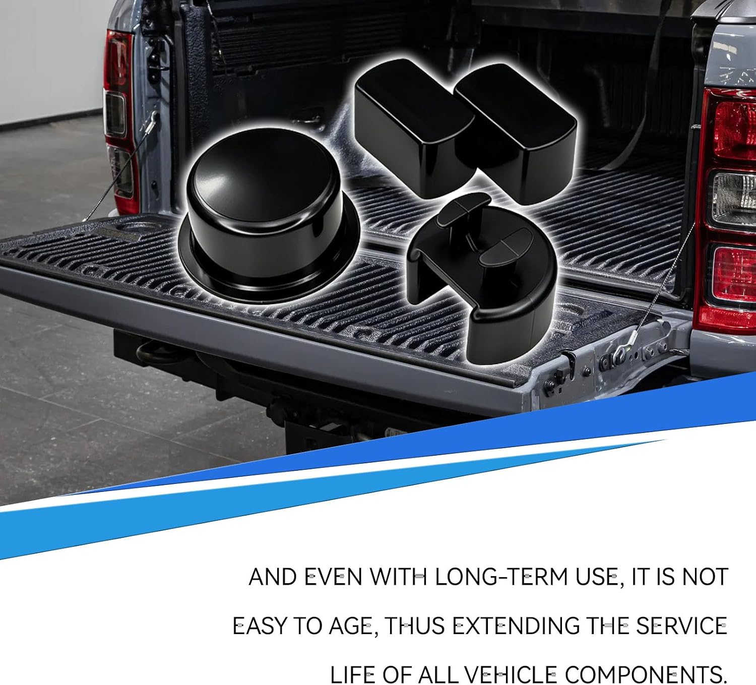 Tailgate Bushing Kit 4PCS Tail Gate Hinge Pivot Inserts, Car Hinge Kit Replacement for Dodge Ram Ford F Series Lincoln Trucks, Left Right Bed Gate Side Repair Replaces 55274936AE E7TZ99430B22A