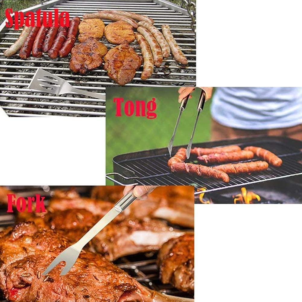 Juego de utensilios para barbacoa, accesorios para barbacoa, accesorios profesionales para barbacoa, regalo perfecto para el día del padre, cumpleaños, Navidad, regalo para hombres