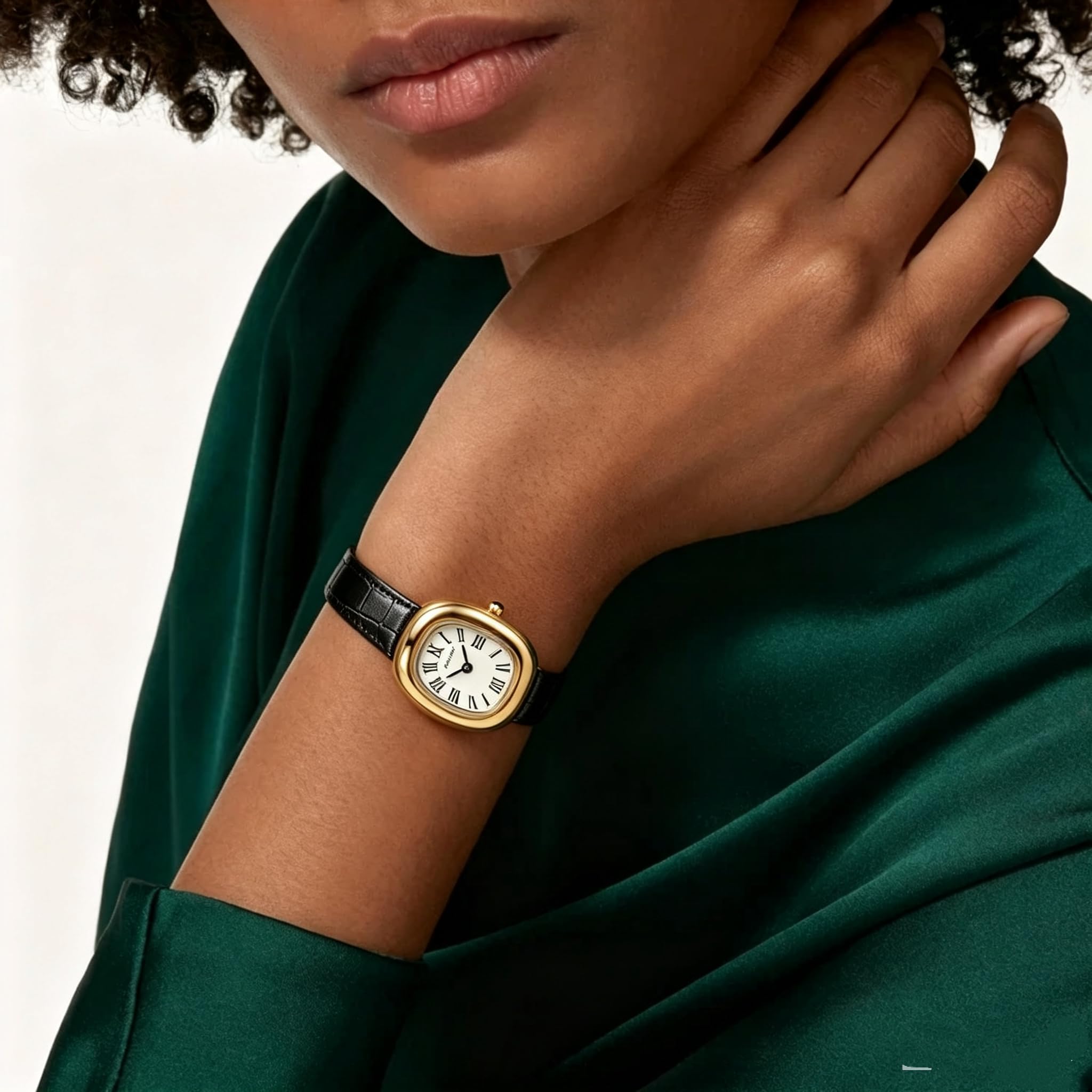 FORSINING Orologi da polso al quarzo da donna con cinturino in acciaio inossidabile