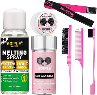 Lace Melting Spray - Glue-Less Hair Adhesive for Wigs & Extensions, Extra Hold Natural Forming Wax Stick