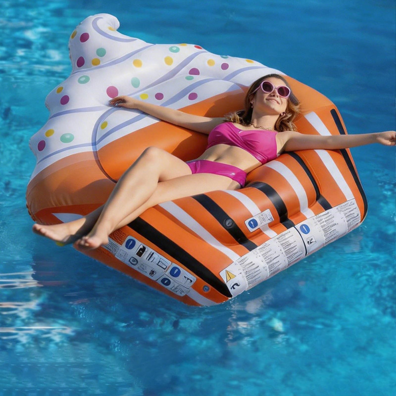 Matelas Gonflable Piscine, Matelas Pneumatique Piscine | Amusantes et Faciles À Transporter, Idéales pour les Fêtes D'été à la Plage