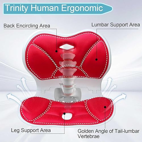 Miniatura 3 de FOWSRHRG Silla de oficina ergonómica plegable, cojines de asiento de espuma viscoelástica para ciática, cadera y coxis, alivio del dolor de espalda