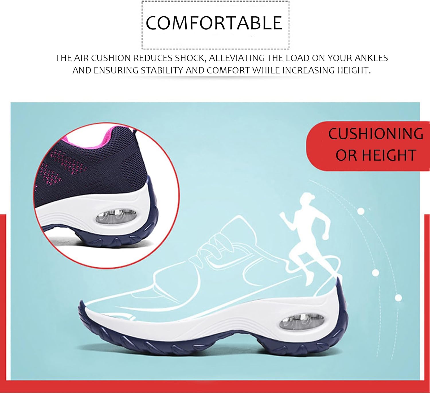 Women's Orthopedic Platform Walking Shoes Mesh Breathable Lace-Up Chunky Heel Non-Slip Casual Arch Support Walking Shoes Summer Work Sneakers - Image 5