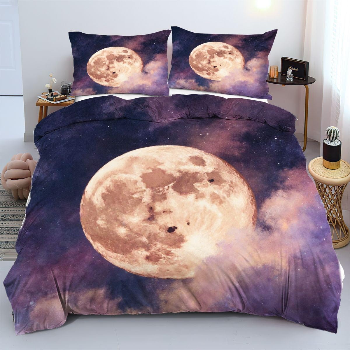 Linge de lit 220x240 cm violet : fini le désordre avec cette parure facile à ranger