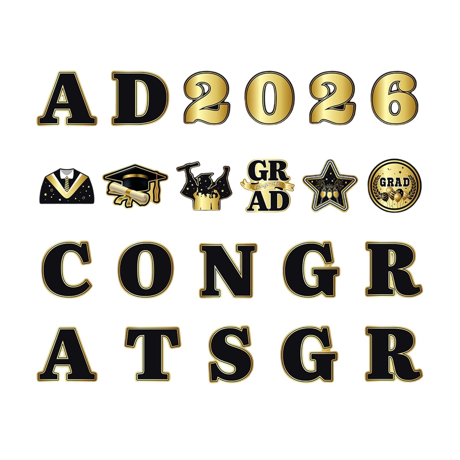 Aimants de remise de diplômes résistants : lot de 22 magnets puissants et réutilisables pour frigo