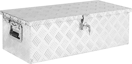 Miniatura 2 de Caja de herramientas de aluminio para camión de 30 pulgadas de largo x 14 pulgadas de ancho x 10 pulgadas de alto, caja de herramientas de