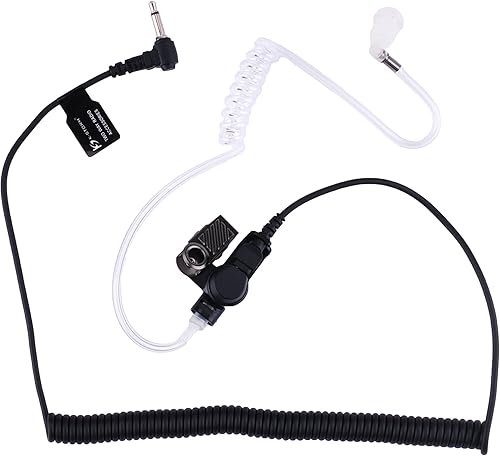 KS K-STORM Auricular de tubo acústico de vigilancia de 1 pin de 0.138 in receptorescucha solo compatible con radios bidireccionales o micrófono