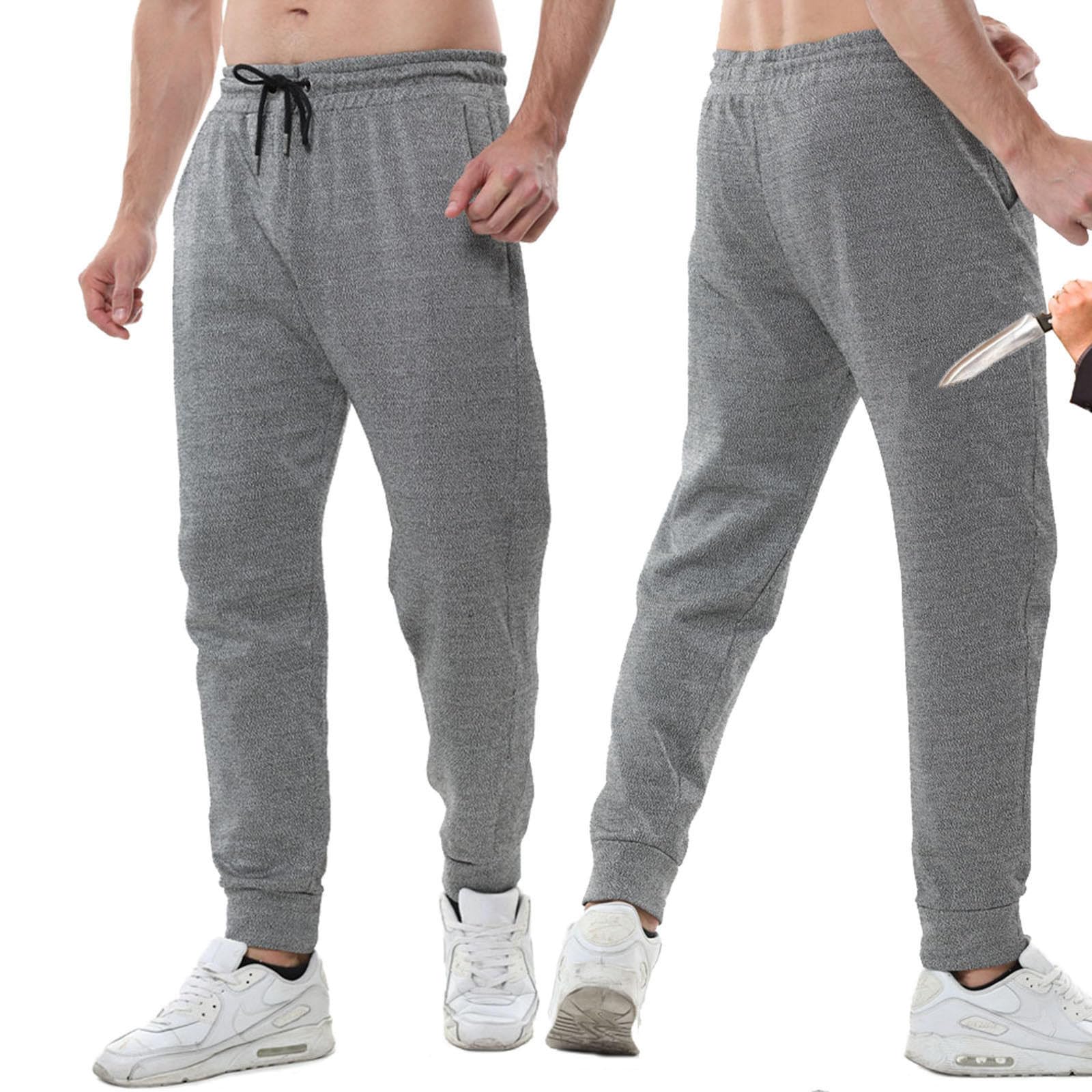 Pantaloni Antitaglio a 5 Livelli, Pantaloni Antitaglio Resistenti all'Usura per Uomo All'aperto, Pantaloni da Lavoro da Uomo con Dispositivi di Sicurezza, per La Sicurezza Personale Grey-XXL