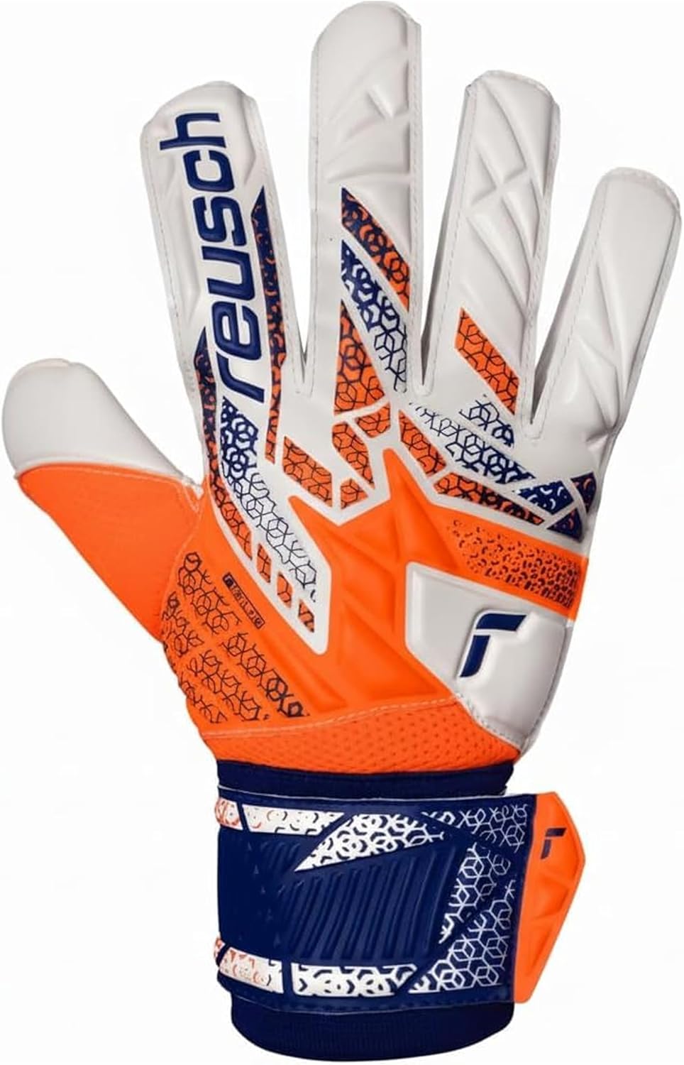 Reusch Attrakt Solid Energize Pack Goalkeeper Gloves | Unisex Adult Soccer Goalie Gloves with Solid Palm Foam & Expanse Cut