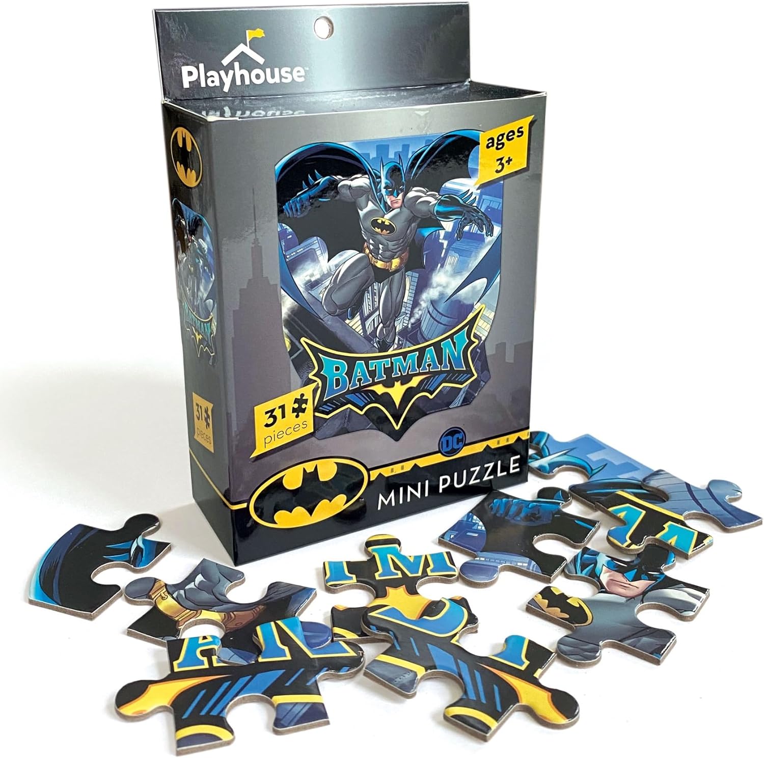 Playhouse DC Comics Batman 31-piece Die-Cut Shaped Mini Puzzle for Kids