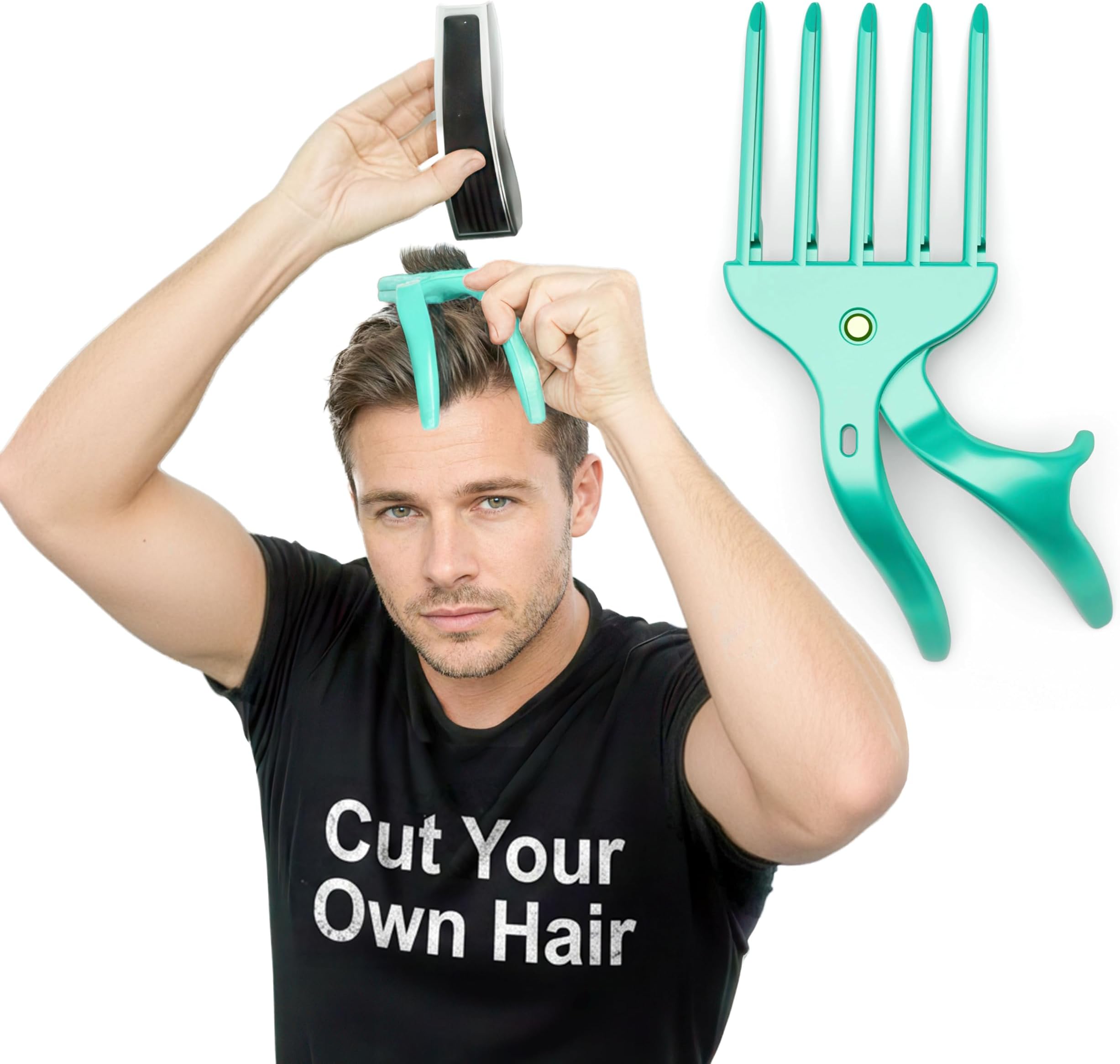 Hair Need a Cut? Cut and Trim Your Own and Other's Hair at Home with Ease Using Grip and Trim. Use with Your Hair Clippers, Hair Cutter Kit, Self Haircutting, DIY Haircutting, Home Haircutting.