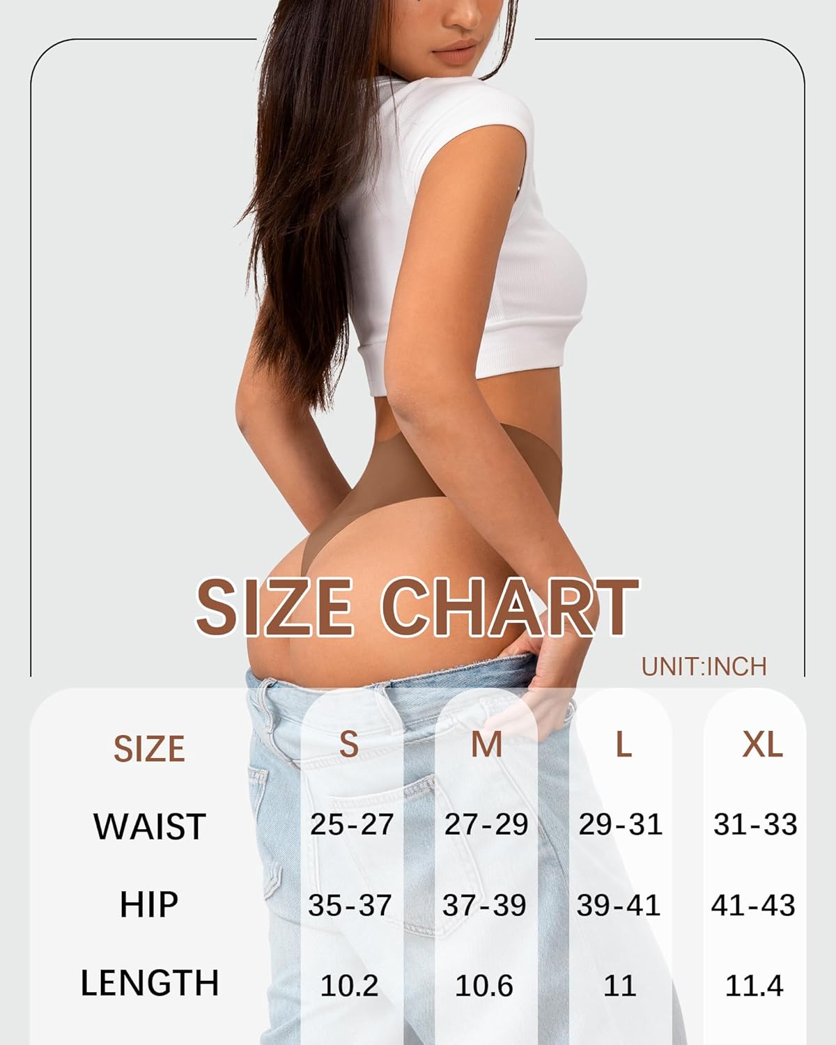 High Waisted Thongs Underwear for Women Seamless No Show Panties Soft Tagless High Cut Ladies Thong 6 Pack - Image 6