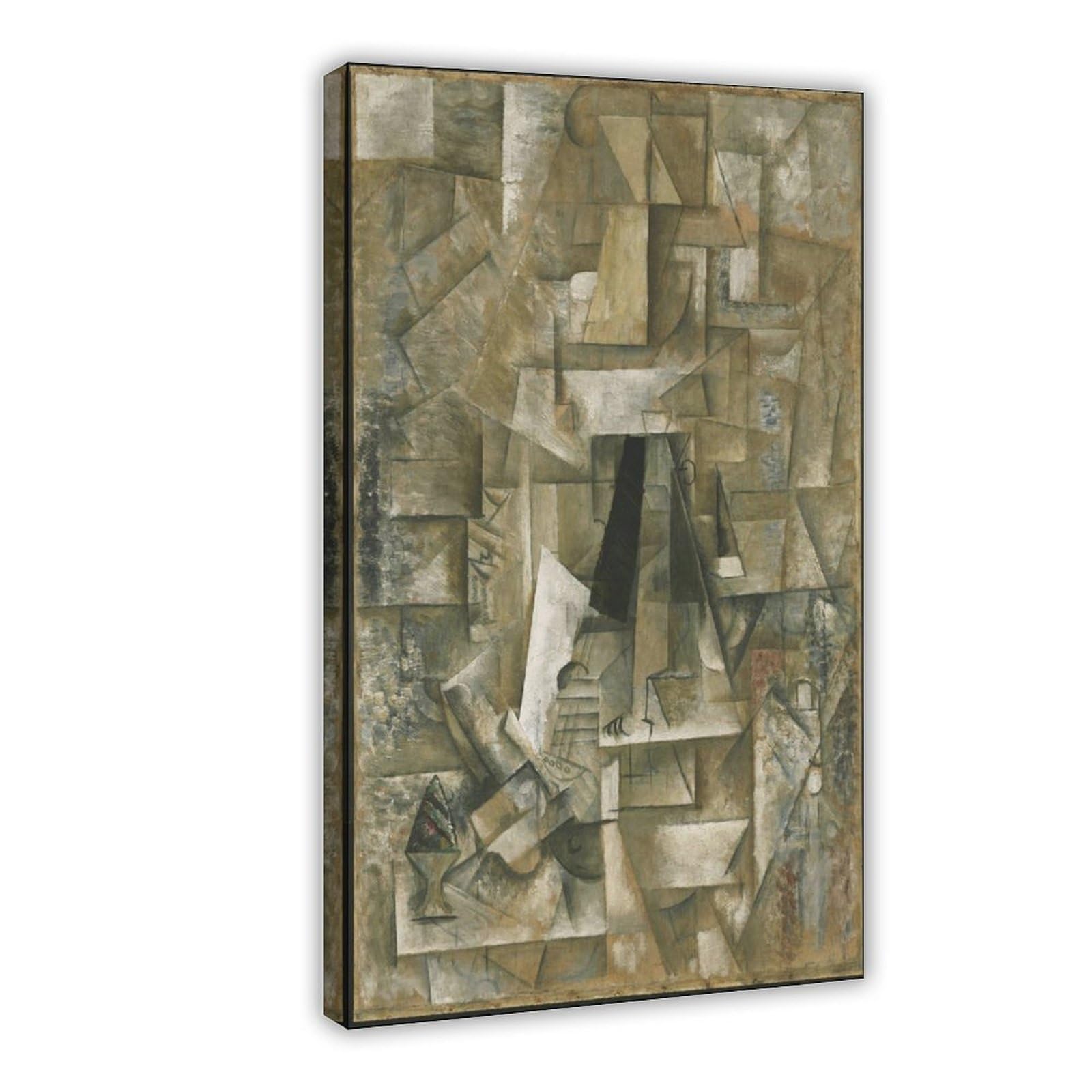 WCYB 1912 Man with A Guitar by Pablo Picasso Posters Prints Canvas Deco Paintings Wall Art Frame 12" L X 18" W