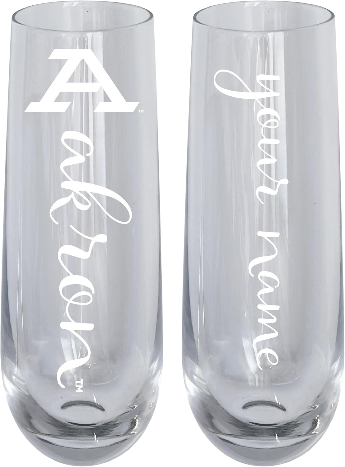 Copa de Champagne Personalizable Akron Zips 10 oz - Vidrio