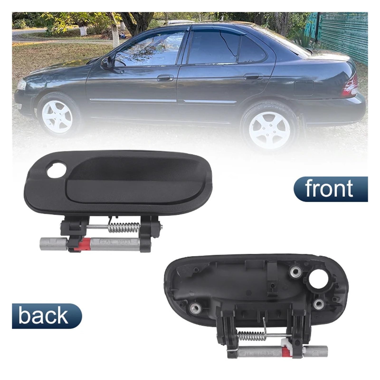 Pasuje do Nisan Sentra 2000 2001 2002 2003 2004 2005 2006 826076Z608 826066Z608 806076Z603 806066Z703 Auto klamka do drzwi zewnętrznych(2pcs Front LH RH)