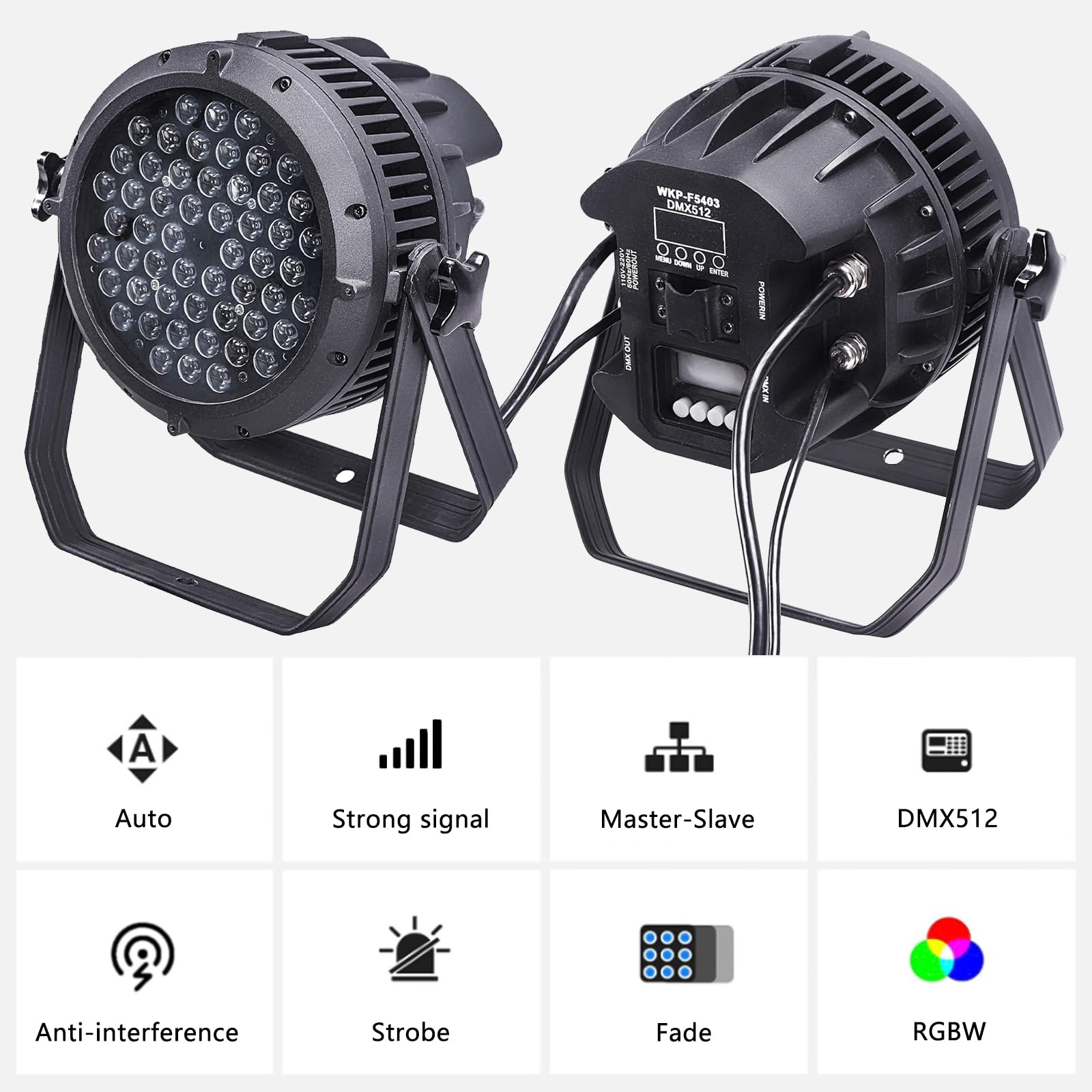 Led Par Light IP65 Waterproof Party Light 54x3w RGBW Light