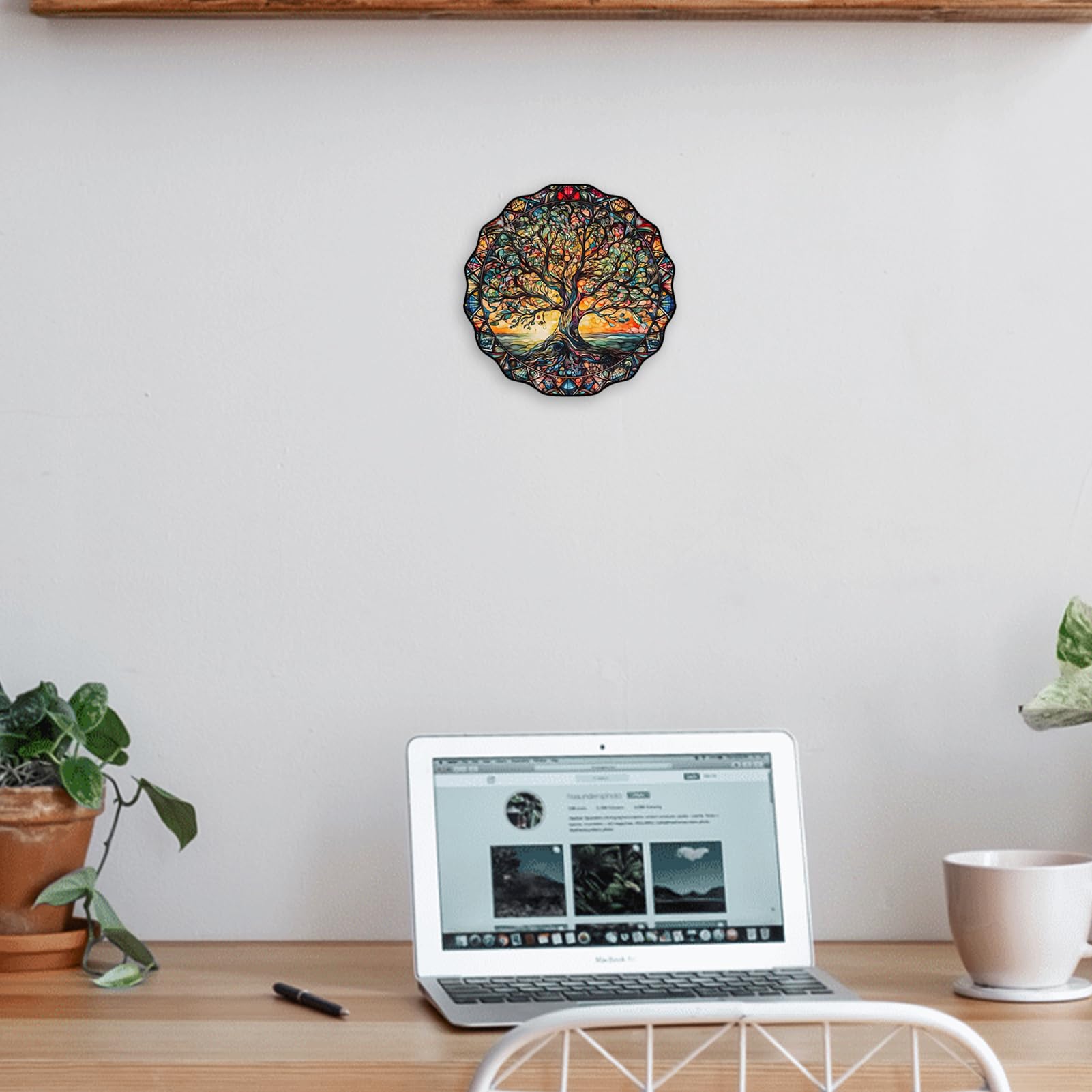 Attrape-soleil En Verre Teinté à Suspendre Pour Fenêtre - 30,5 Cm - Motif Colibri - Décoration Murale à Suspendre - Peint à La Main - Couleur Vive