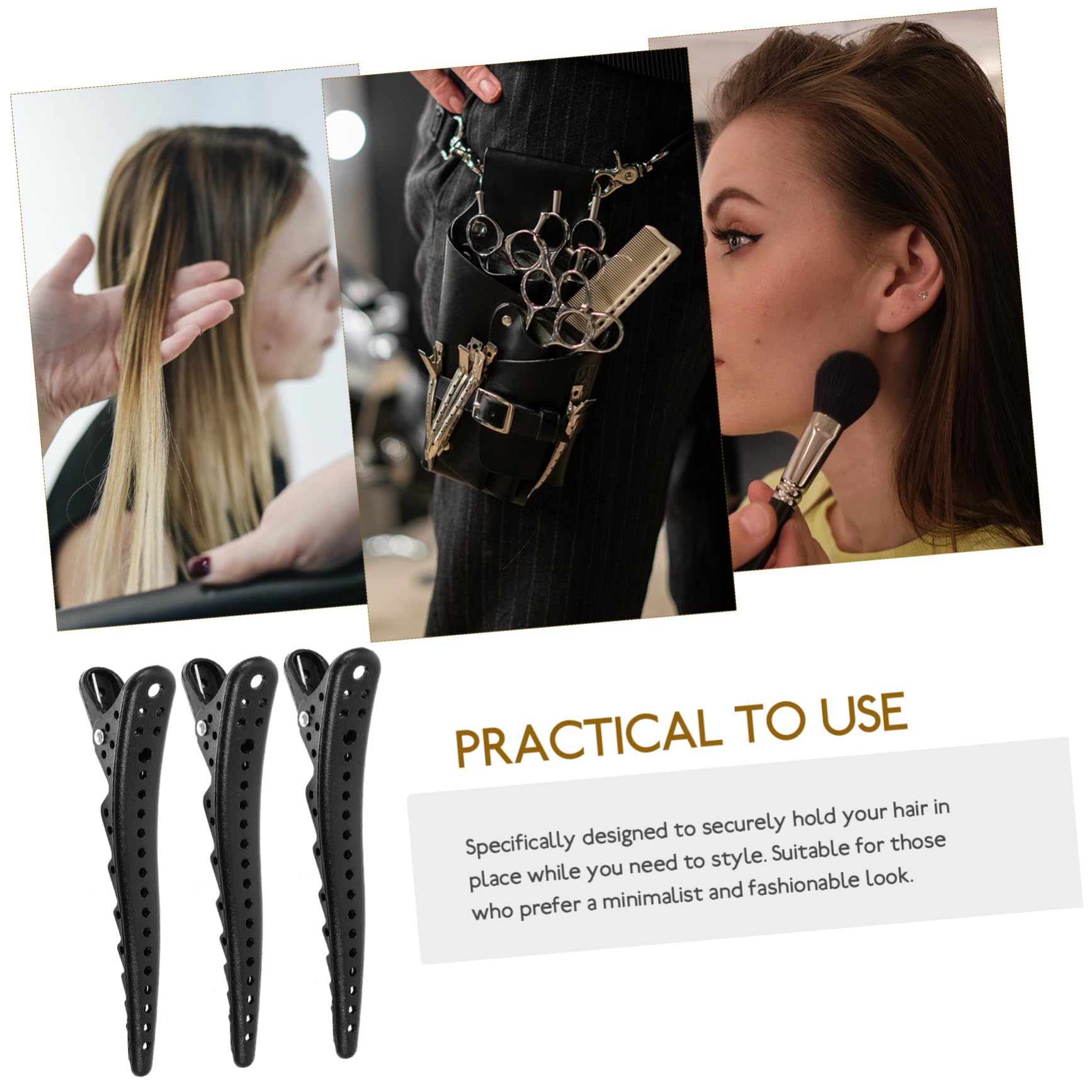 PACKOVE 30pezzi Fermagli Per Professionali Antiscivolo Clip Per Sezionamento e Styling Accessori Per Parrucchieri e Makeup Per Acconciature Precise e Stabili