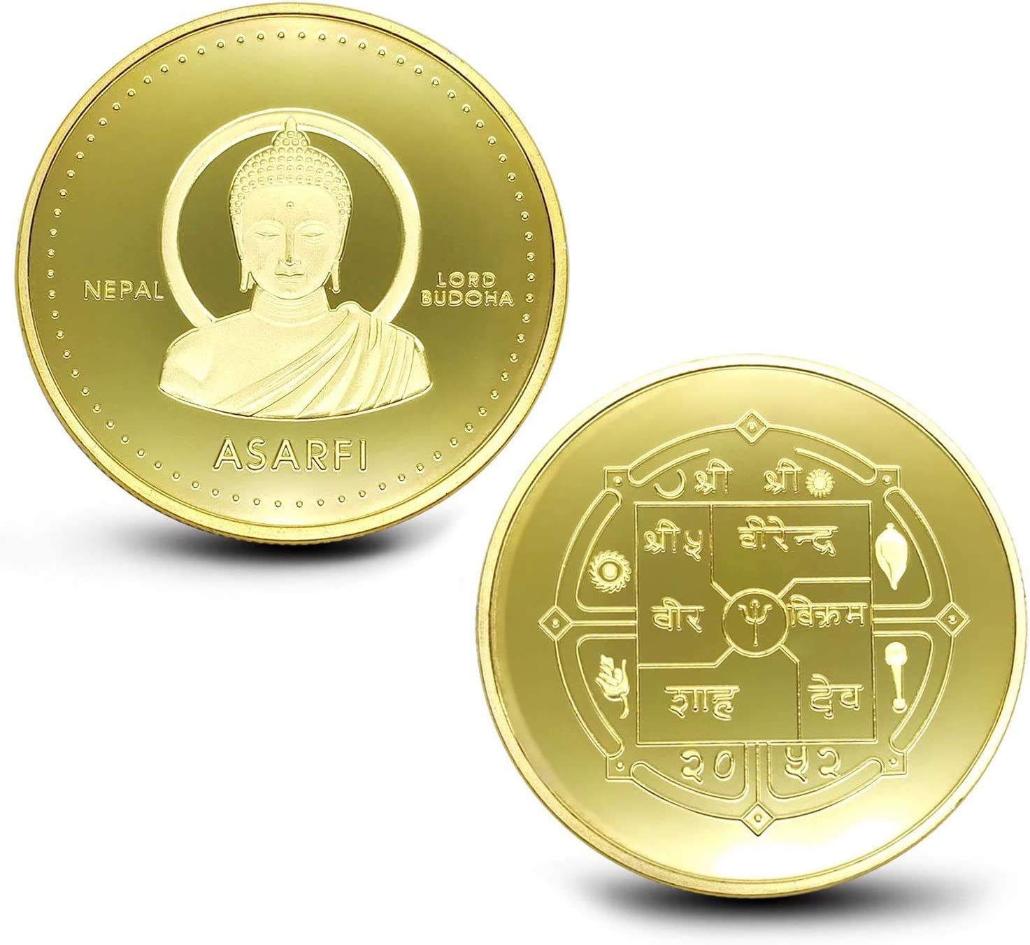 Amazon.co.jp: ネパール仏メモリアルコイン 仏教復活主義者のためのノベルティチャレンジコイン コレクターズトークンコインギフト -  金メッキ : おもちゃ