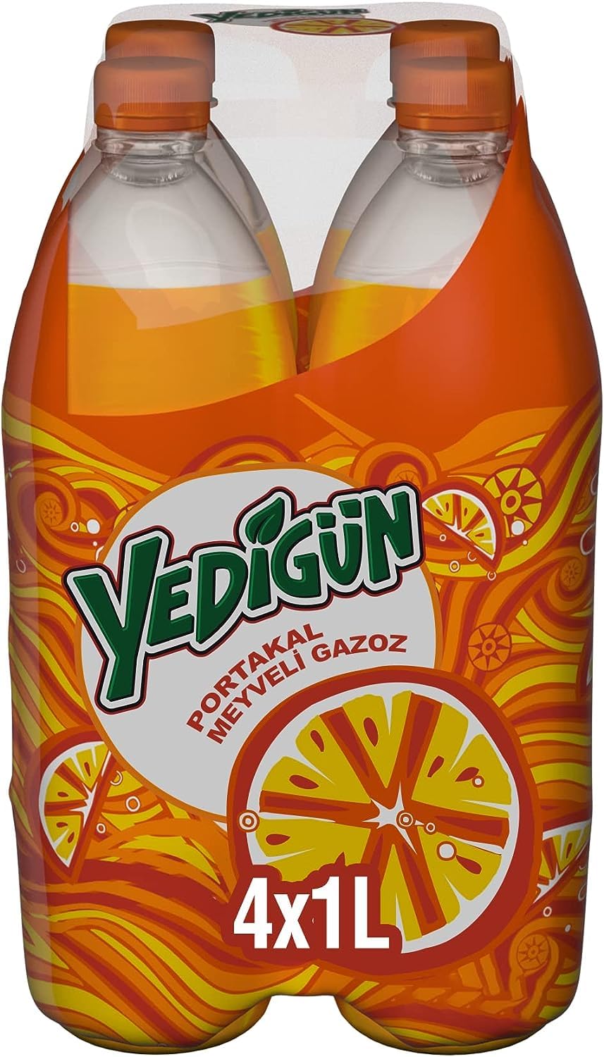 Yedigün Portakal Meyveli Gazoz Pet 4x1 L