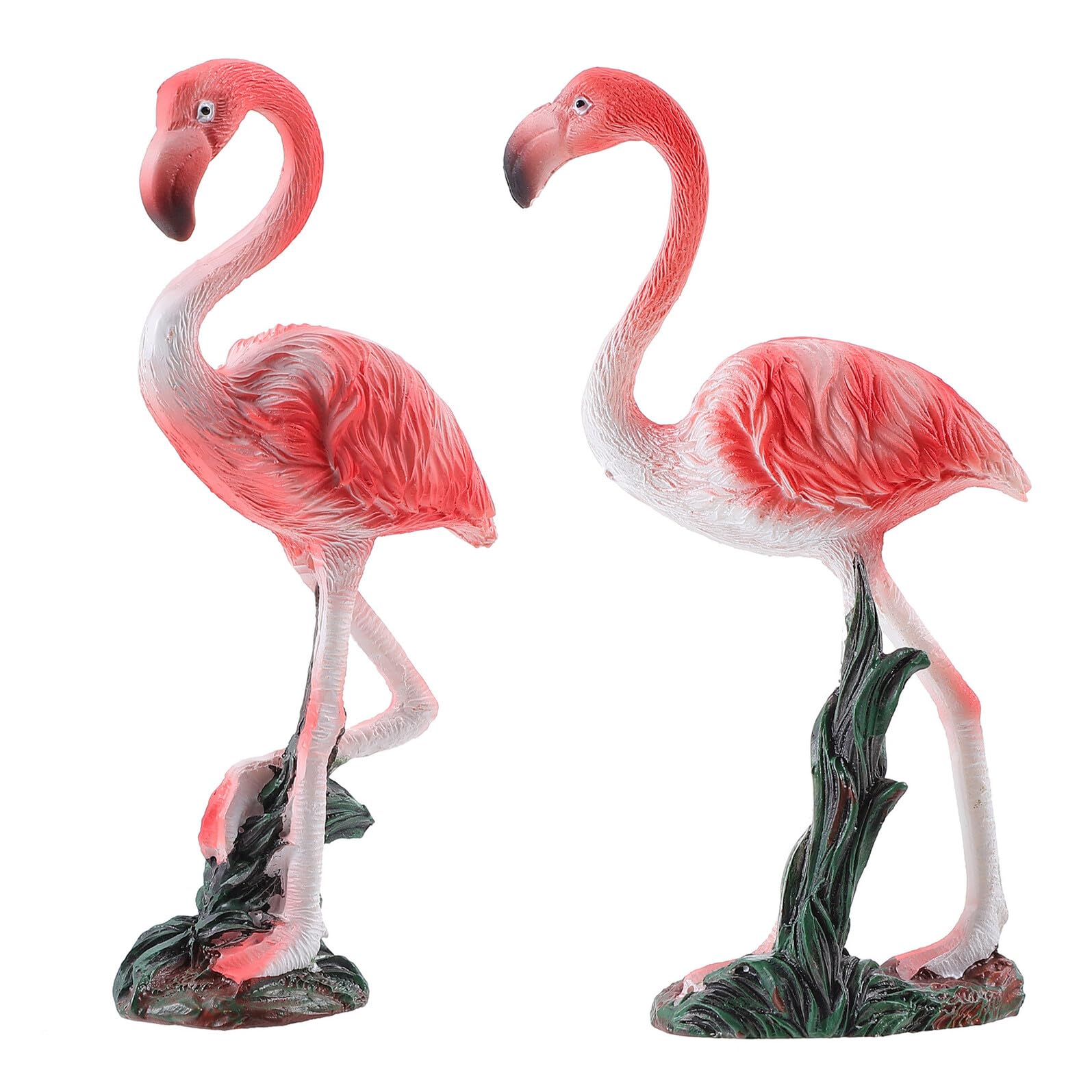 SHINEOFI Set 2 Pezzi Ornamenti per Esterno Fenicottero in Resina Rosa, Decorazione Vivid e Facile da Usare, per Spazi Esterni e Feste all Aperto