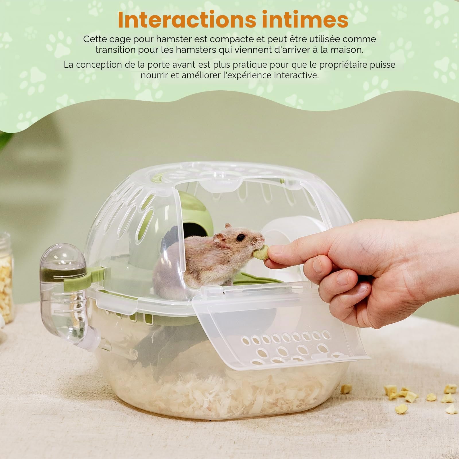 Nobleza - Cage transporteur portable pour petits animaux, cage ventilée (27 x 20,5 x 17 cm)