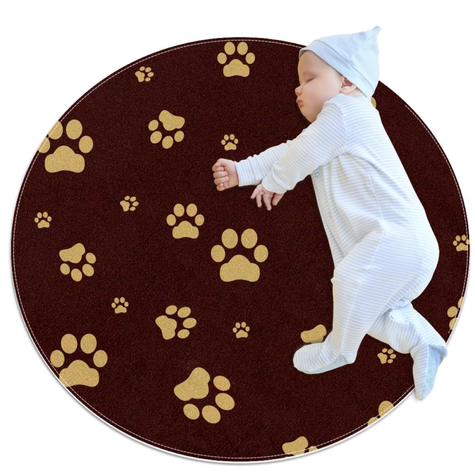 Tapis de salle de bain antidérapant contre les glissades, rond 1m pour chambre