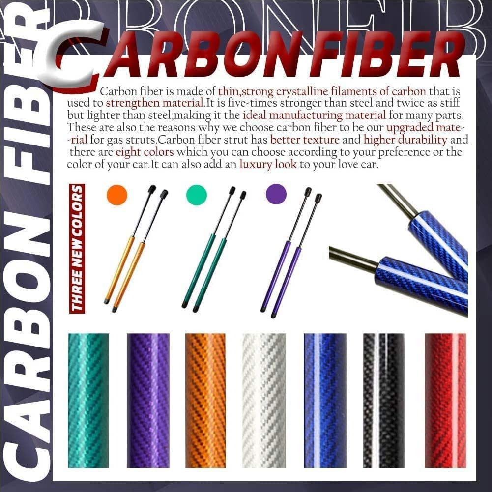 2Piezas Resortes De Gas Maletero Para Chevrolet Orlando J309 2011-2018, Fibra de carbon Car Trasero Ventana De Cristal Gas Spring Spring Lift Strut Amortiguador Struts Soporte Bar Rod